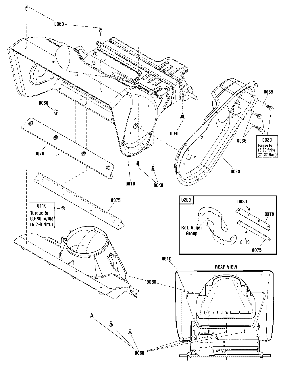 Frame Group Diagram and Parts List for SS22E (1696314-00)(2012) Briggs and Stratton Snow Blower